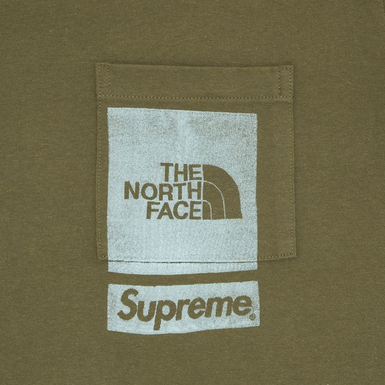 Supreme x The North Face Printed Pocket Tee Olive