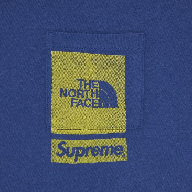 Supreme x The North Face Printed Pocket Tee Navy