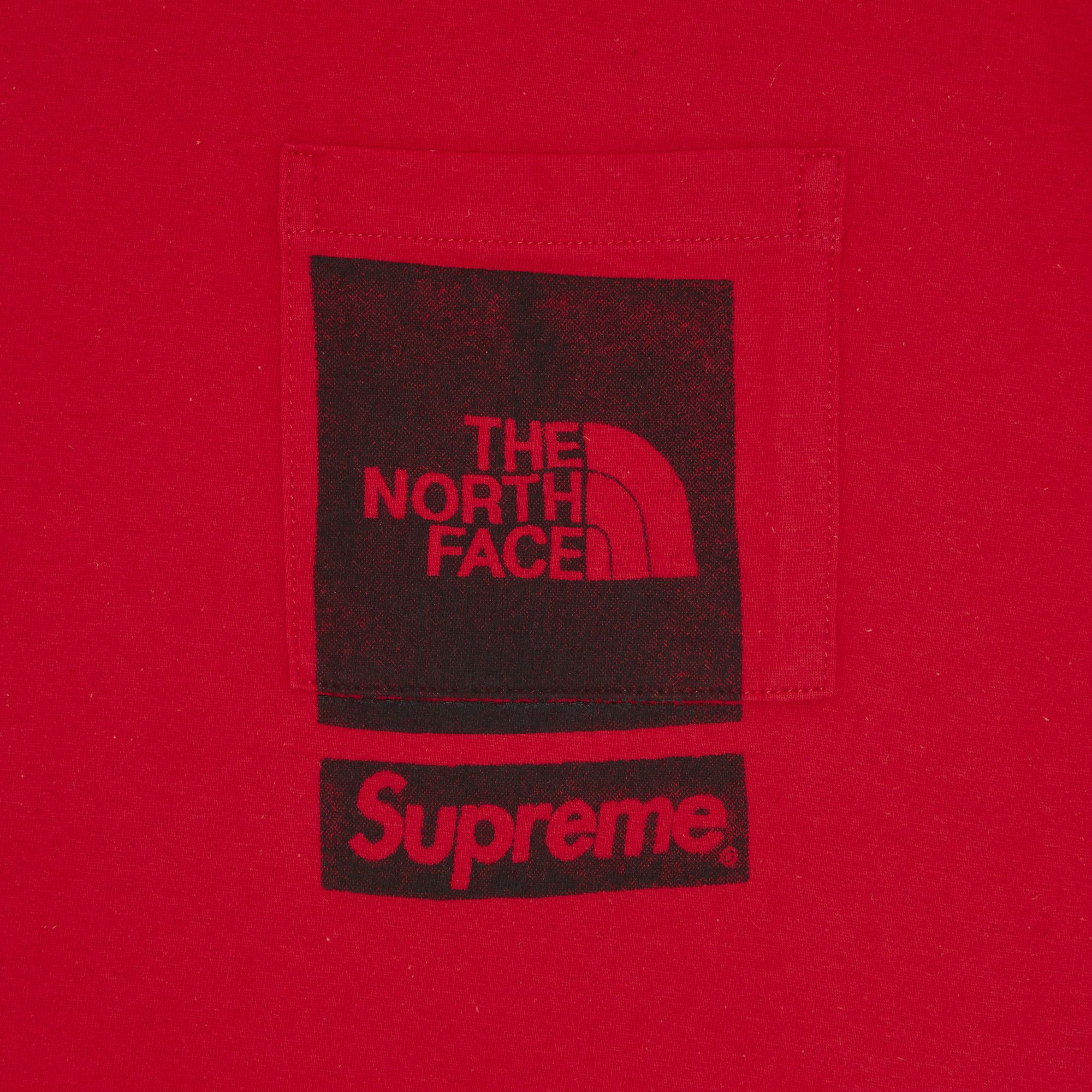 Supreme The North Face Printed Pocket Tee Red Men's - SS23 - US