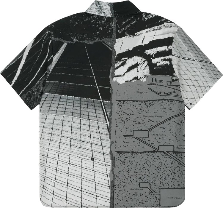 Dime Secret Button Up Shirt Cement