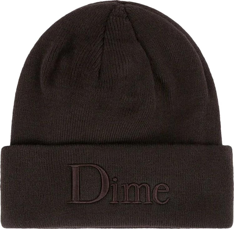 Dime Classic 3D Logo Beanie 'Dark Brown'