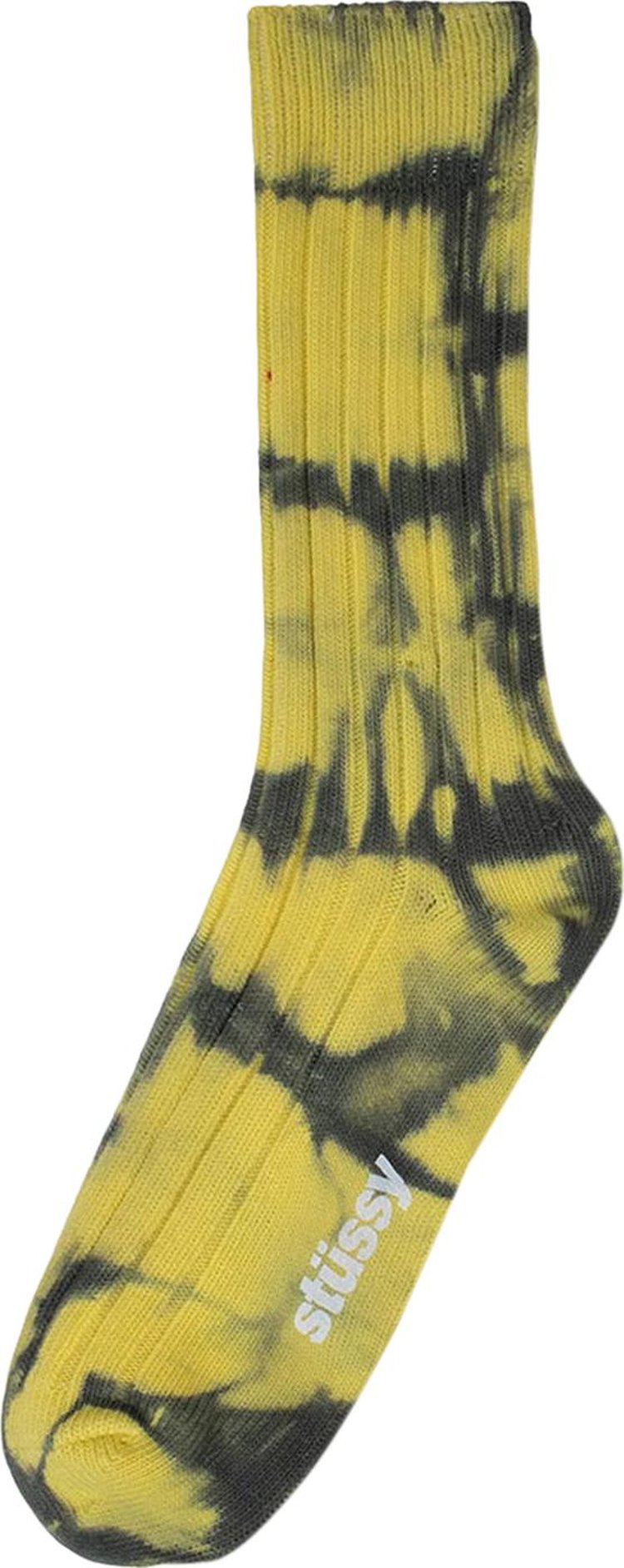 Stussy Dyed Ribbed Crew Socks 'Turmeric'