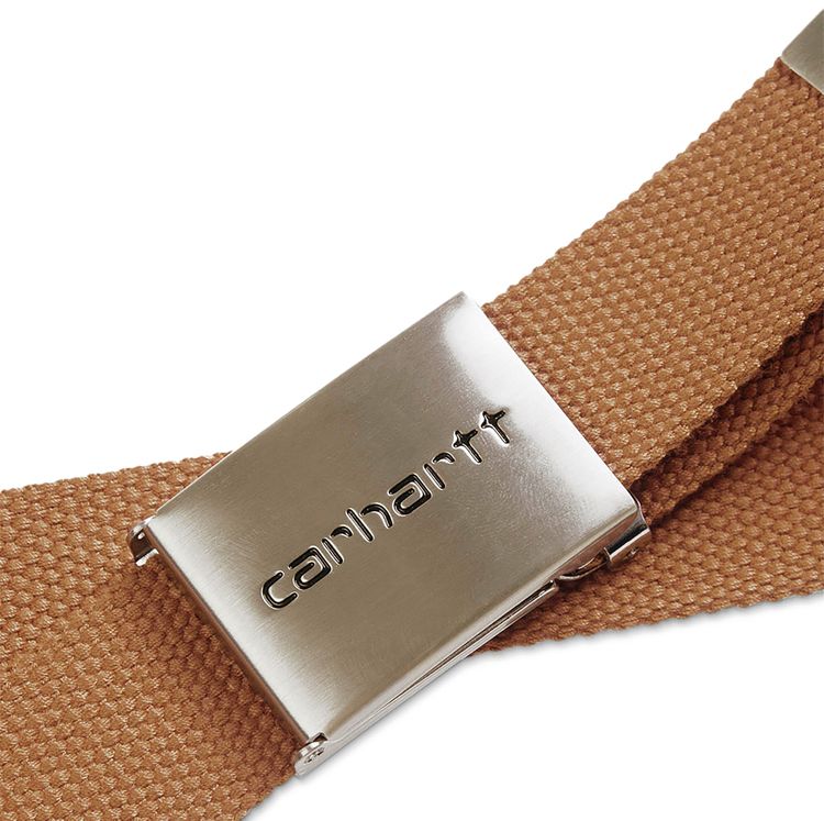 Carhartt WIP Clip Belt Chrome Dusty Hamilton Brown