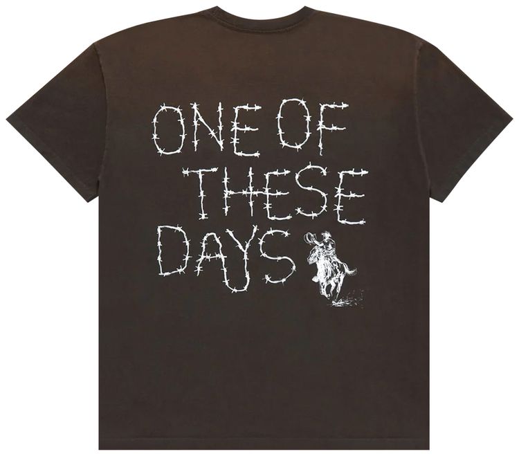 One Of These Days Barbed Wire T Shirt Black