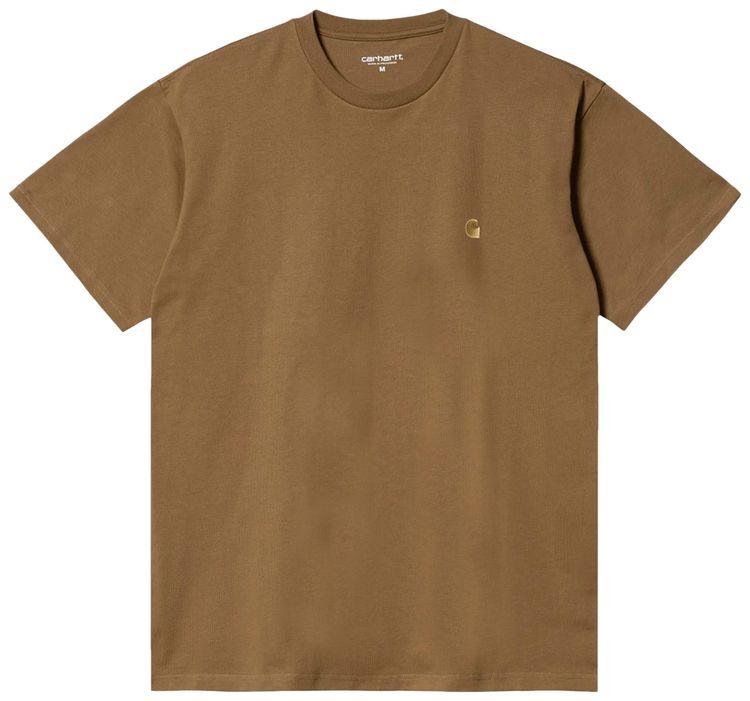 Carhartt WIP Short Sleeve Chase T Shirt Hamilton BrownGold
