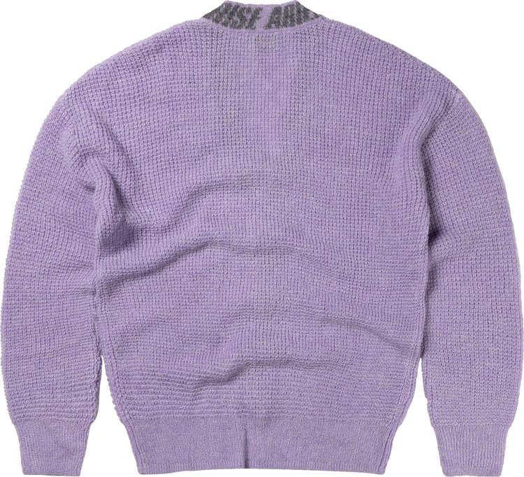 Aries Waffle Knit Cardigan Lilac