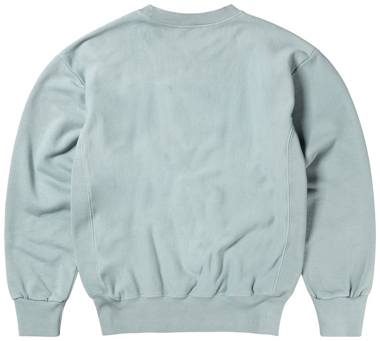 Aries Sunbleached Cross Grain Temple Sweatshirt GreyBlue
