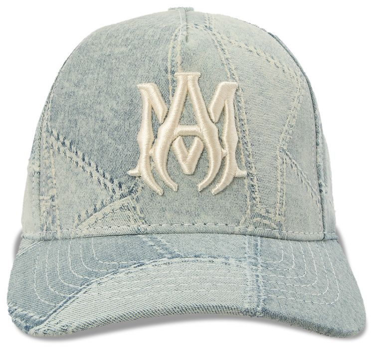 Amiri Denim Patchwork Hat Stone Indigo