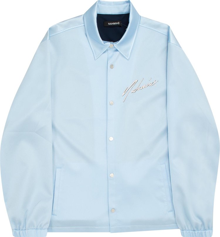 Nahmias Butterfly Beach Silk Coach Jacket Light Blue