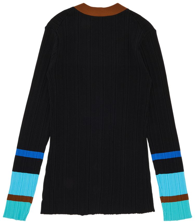 Wales Bonner Knit Cardigan Black Multicolor