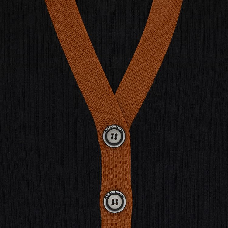 Wales Bonner Knit Cardigan Black Multicolor