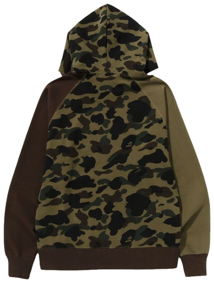 BAPE 1st Camo Crazy College Full Zip Hoodie Green