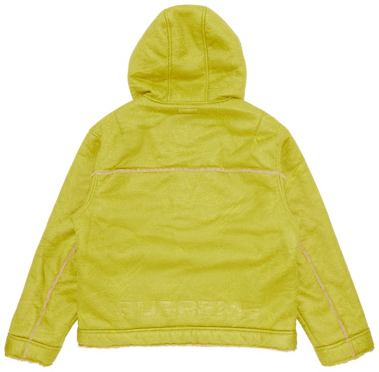 Supreme Faux Shearling Hooded Jacket Citrus
