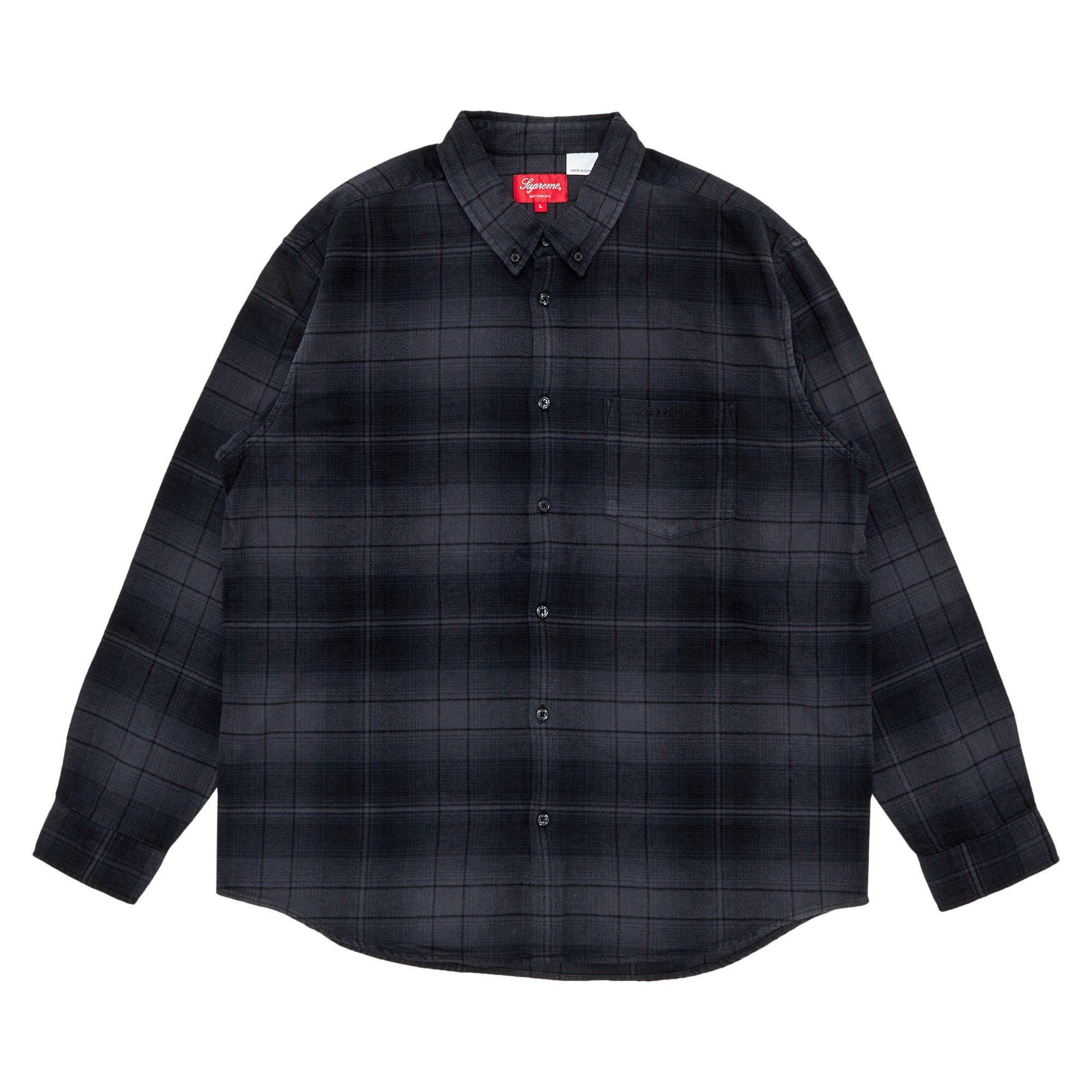 Buy Supreme Shadow Plaid Flannel Shirt 'Black' - SS23S13 BLACK | GOAT