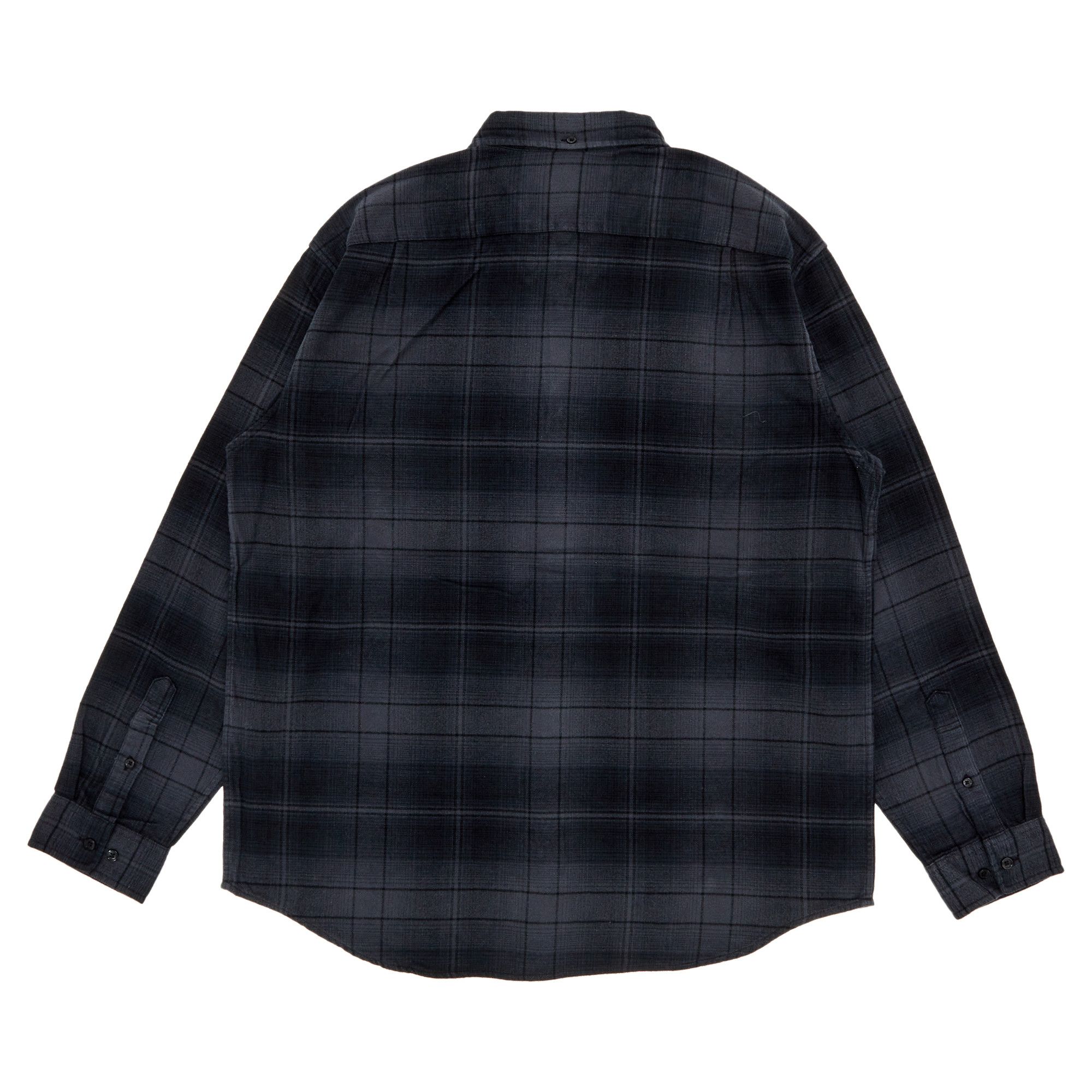 Size l Supreme Shadow Plaid Flannel Shirt 'Black'