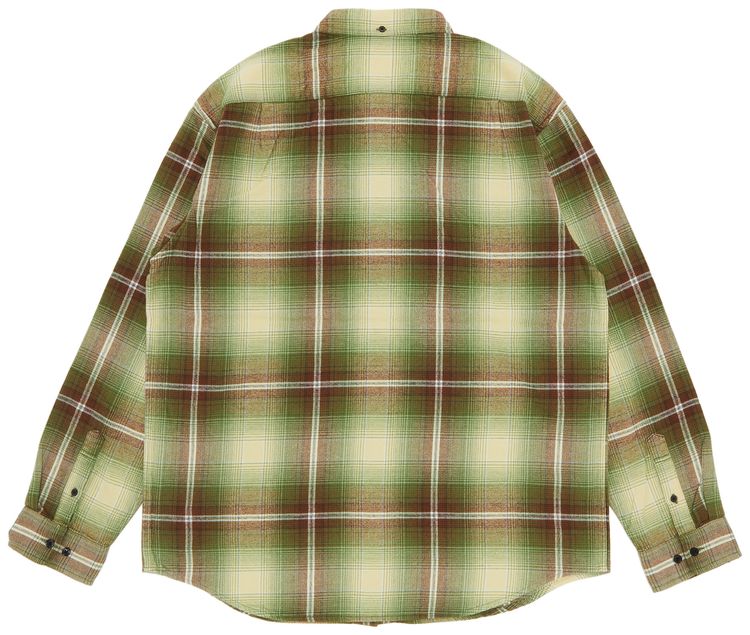 Supreme Shadow Plaid Flannel Shirt Green