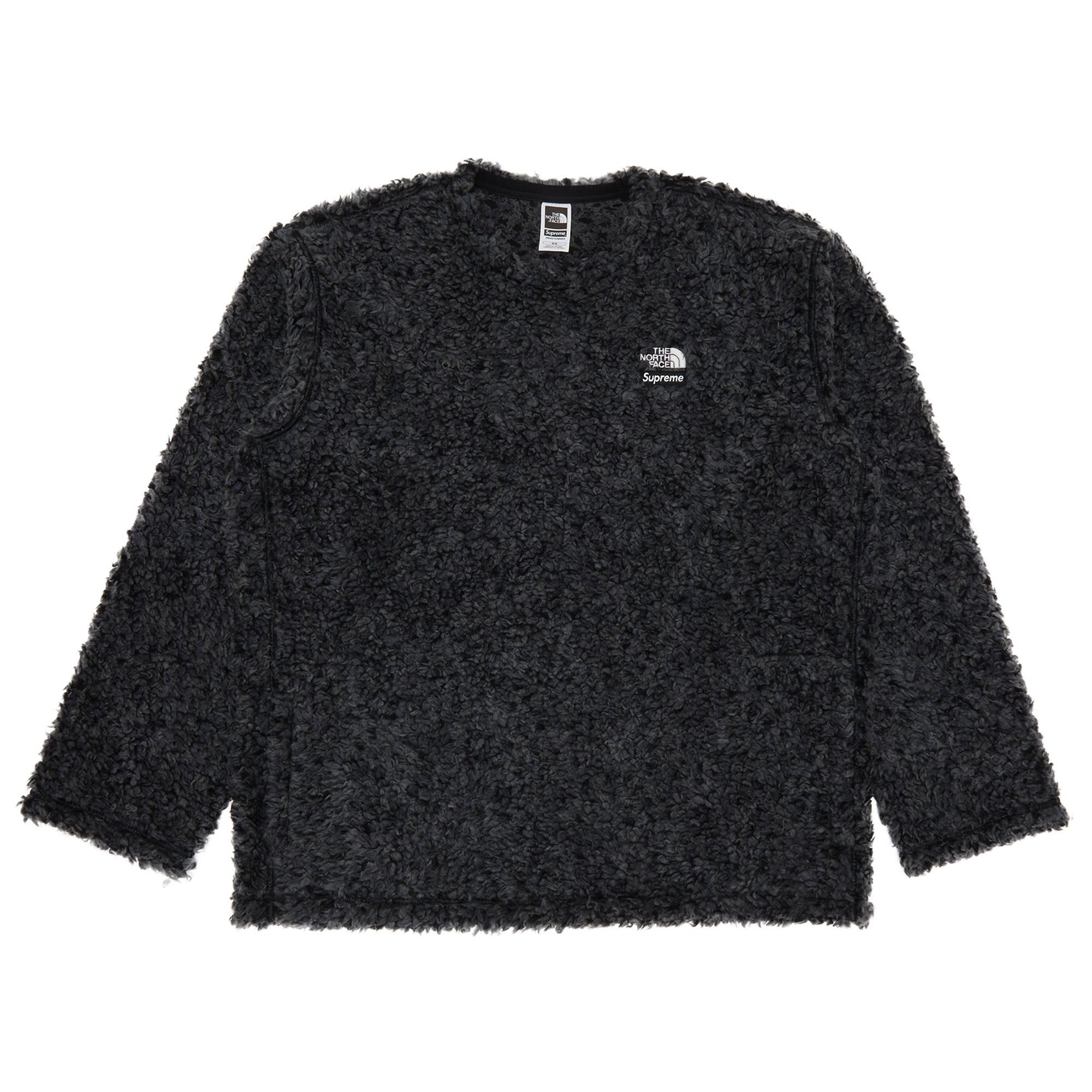 Supreme x The North Face High Pile Fleece Long-Sleeve Top 'Black'