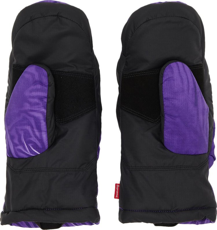 Supreme x The North Face Printed Montana Mitt Purple