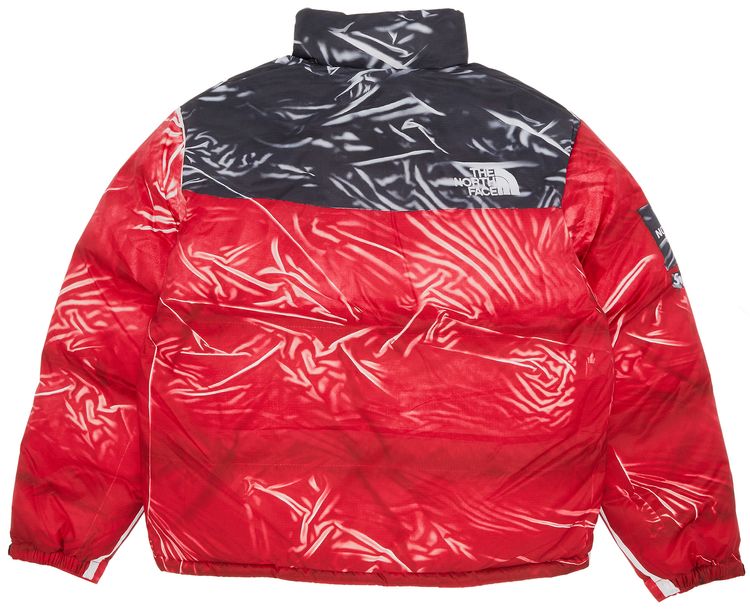 Supreme x The North Face Printed Nuptse Jacket Red