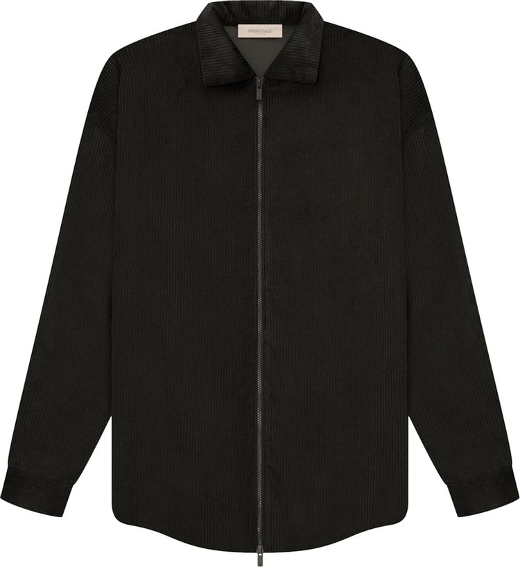 Fear of God Essentials Corduroy Shirt Jacket 'Off Black'