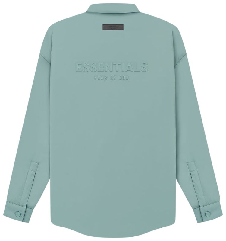 Fear of God Essentials Filled Nylon Shirt Jacket Sycamore