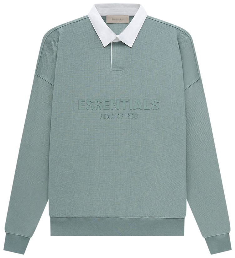Fear of God Essentials Waffle Henley Rugby Sycamore