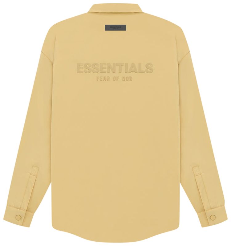 Fear of God Essentials Filled Nylon Shirt Jacket Light Tuscan