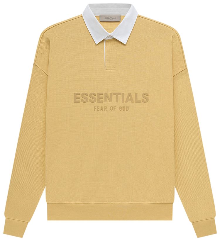Fear of God Essentials Waffle Henley Rugby Light Tuscan