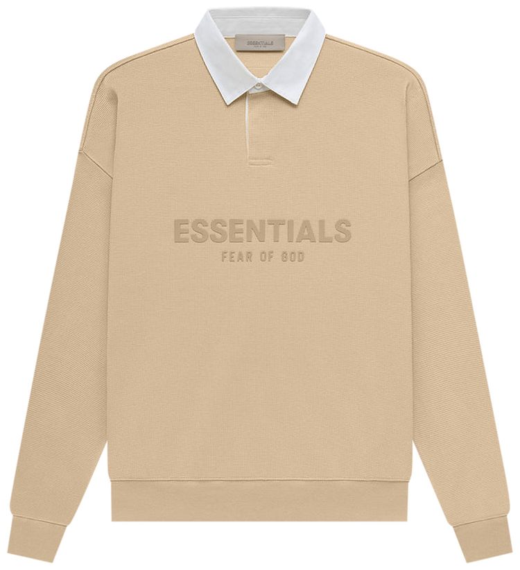 Fear of God Essentials Waffle Henley Rugby Sand