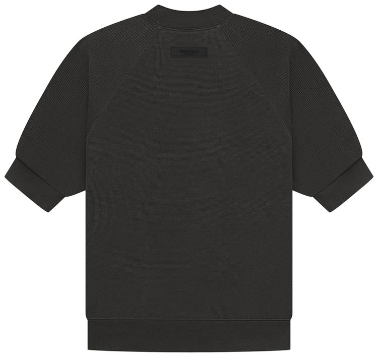 Fear of God Essentials Short Sleeve Waffle Sweatshirt Off Black
