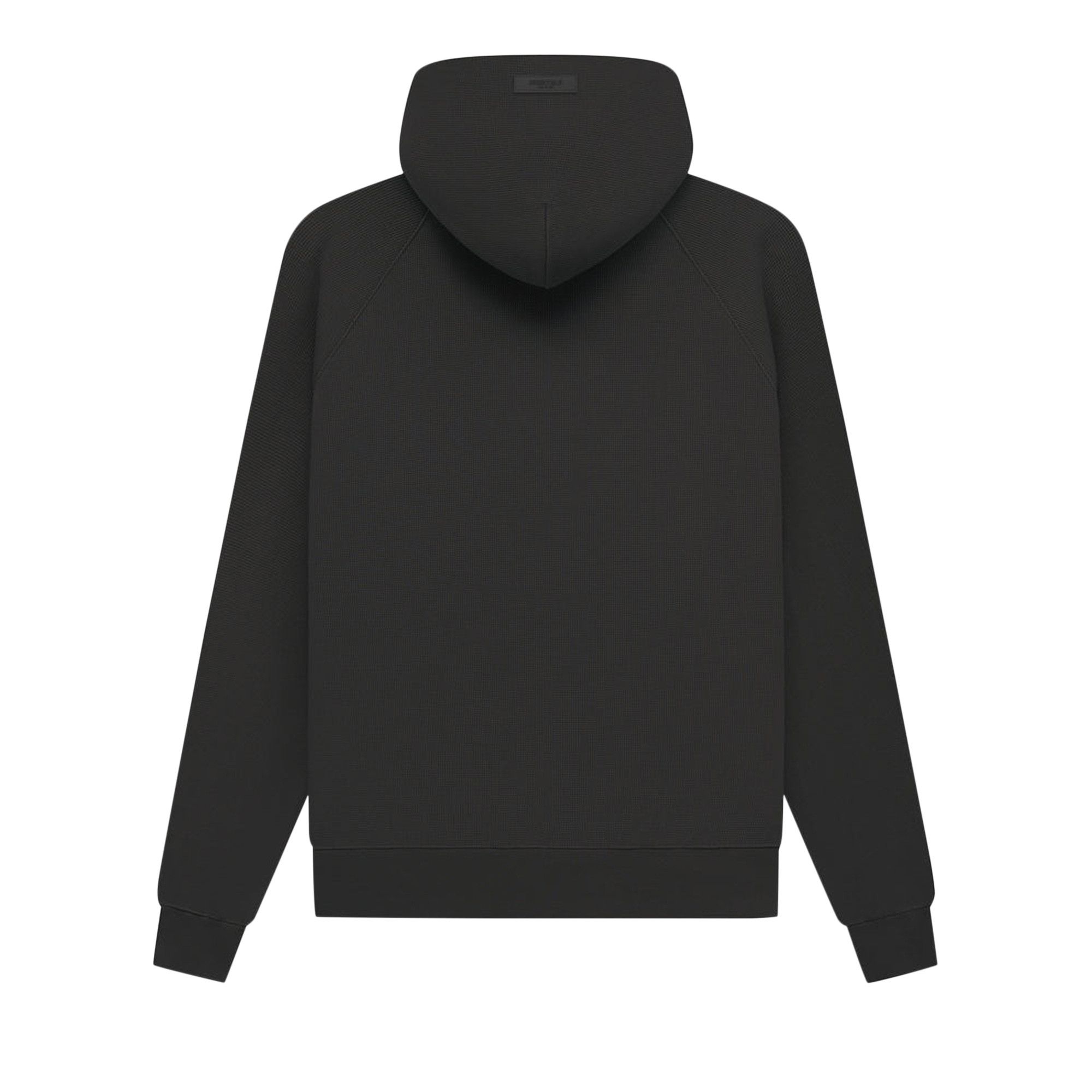 Size xs Fear of God Essentials Waffle Raglan Hoodie Off Black