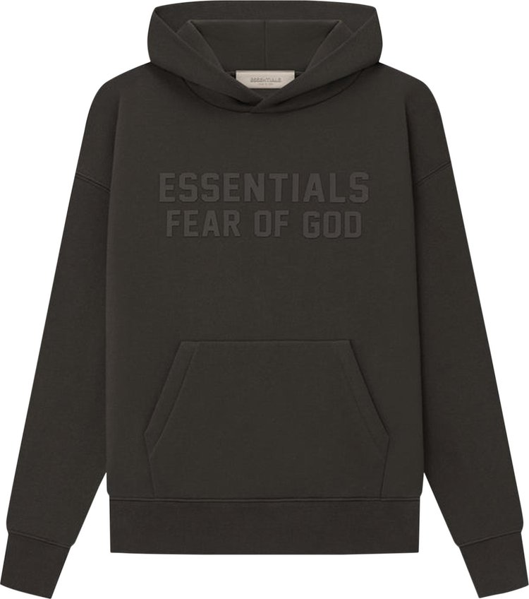 Buy Fear of God Essentials Kids Hoodie 'Off Black' - 785BT222040K | GOAT