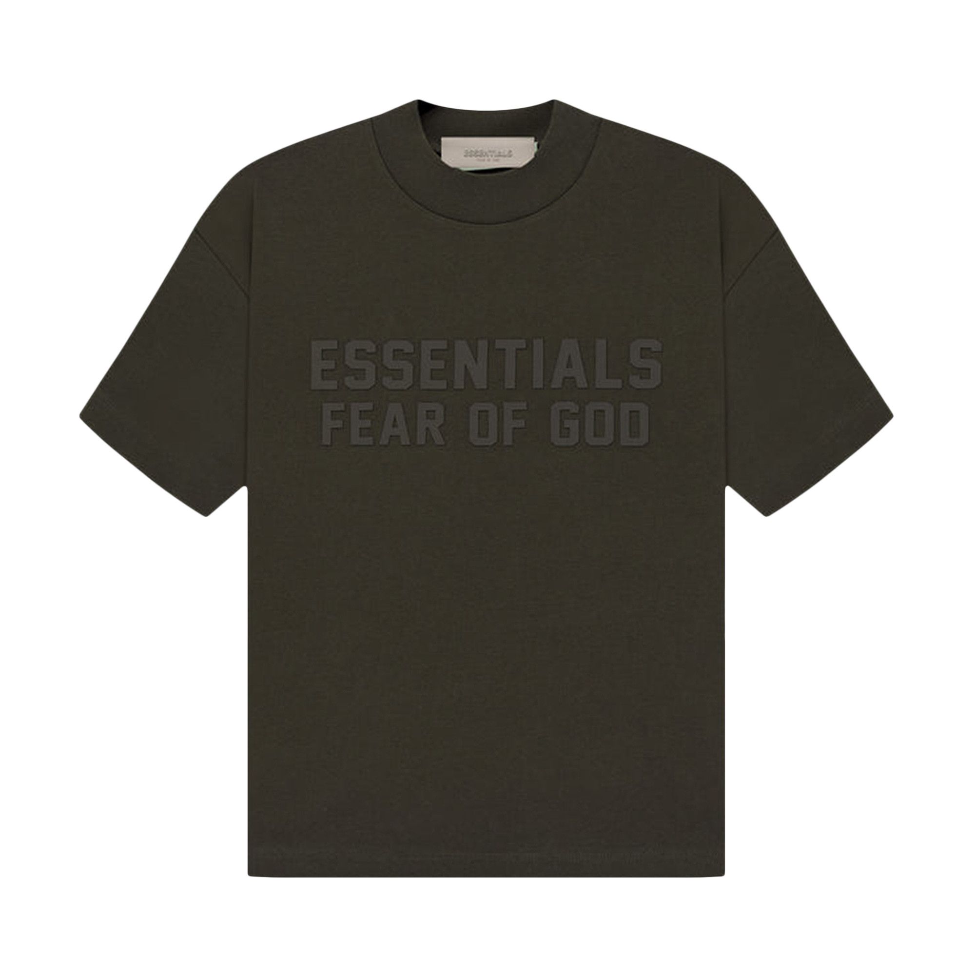 【FEAR OF GOD】Essentials Short Sleeve T-Shirt Off Black Fear of God Essentials Off Black T-Shirt | PacSun