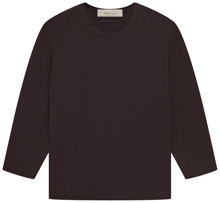 Fear of God Essentials Kids Rawneck Knit Sweater Plum