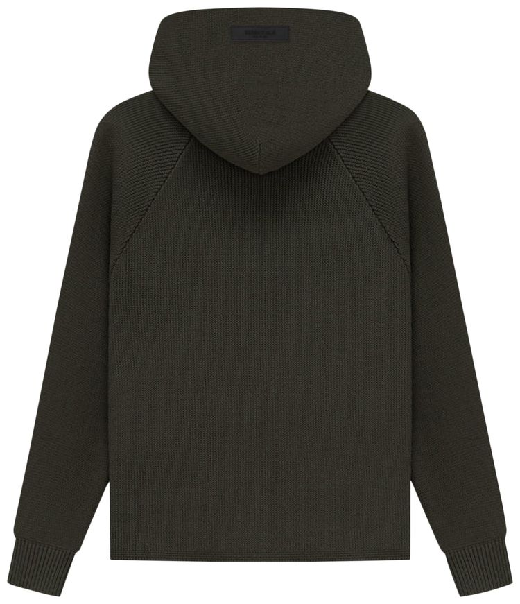 Fear of God Essentials Kids Knit Hoodie Off Black