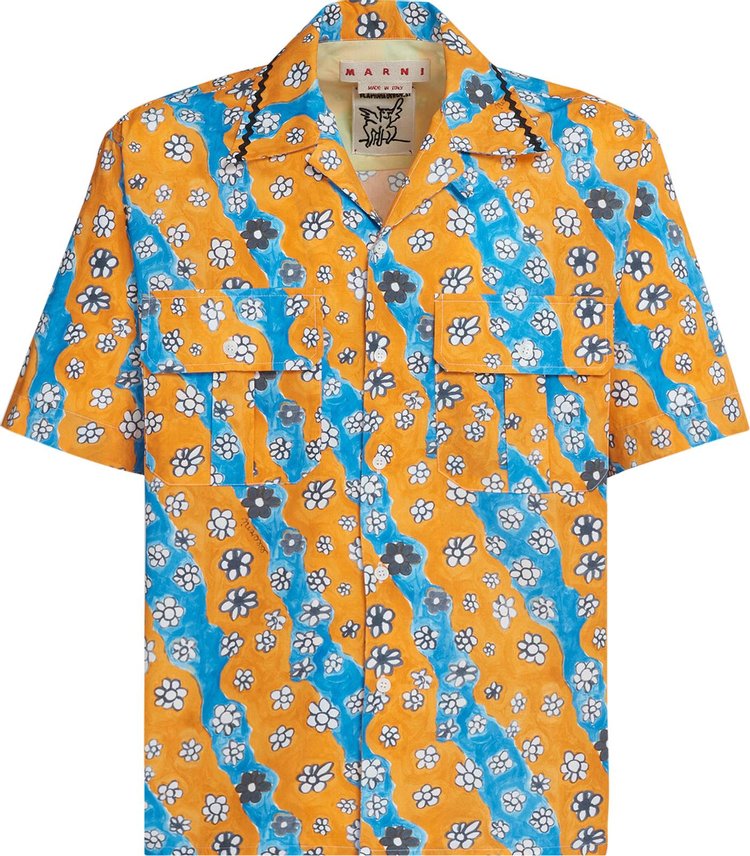 Buy Marni Flap Chest Pockets Bowling Shirt 'Alkekengi' - CUMU0266A8 ...