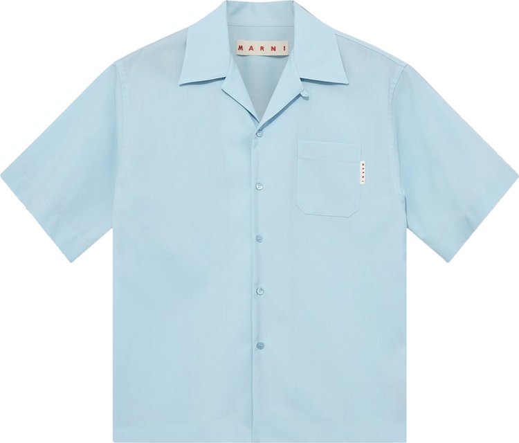 Marni Tropical Wool Bowling Shirt 'Iris Blue'