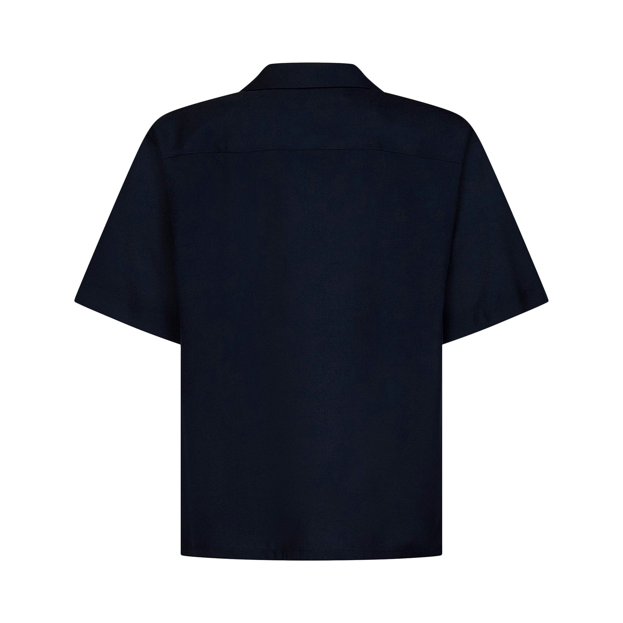 ★MARNI★ Tropical Bowling Shirt Blue Black CUMU0213A5TW8390 Dark blue tropical wool bowling shirt | Marni