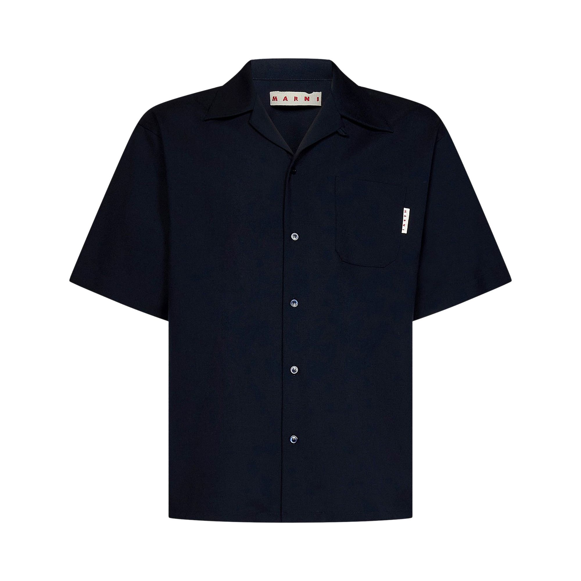 ★MARNI★ Tropical Bowling Shirt Blue Black CUMU0213A5TW8390 Buy Marni Boxy Fit Tropical Bowling Shirt 'Blue/Black