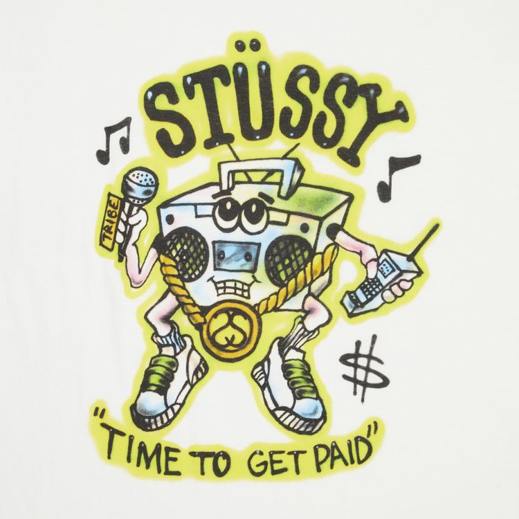 Stussy Time To Get Paid Tee White