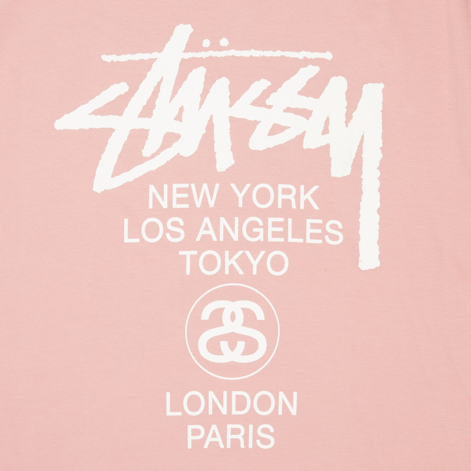 Buy Stussy World Tour Tee 'Light Pink' - 0535 100000103WTT LIGH | GOAT