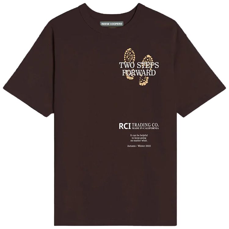 Reese Cooper Bootprint T Shirt Dark Brown