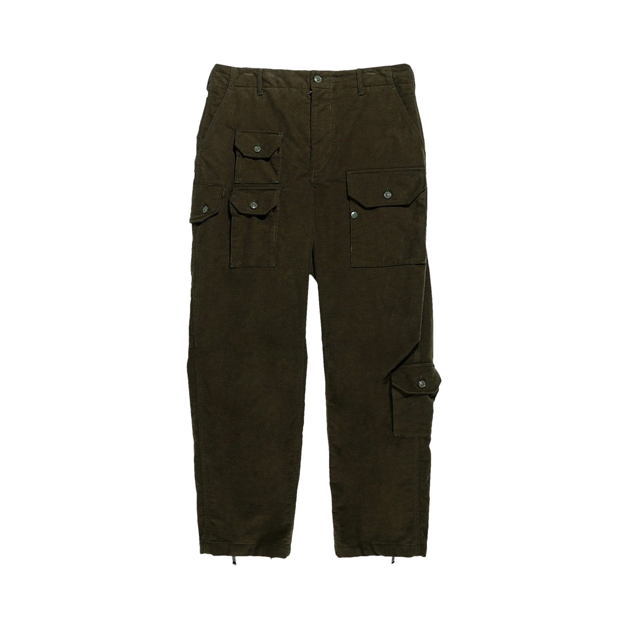 Engineered Garments Cotton Moleskin Flight Pants 'Olive' | GOAT UK