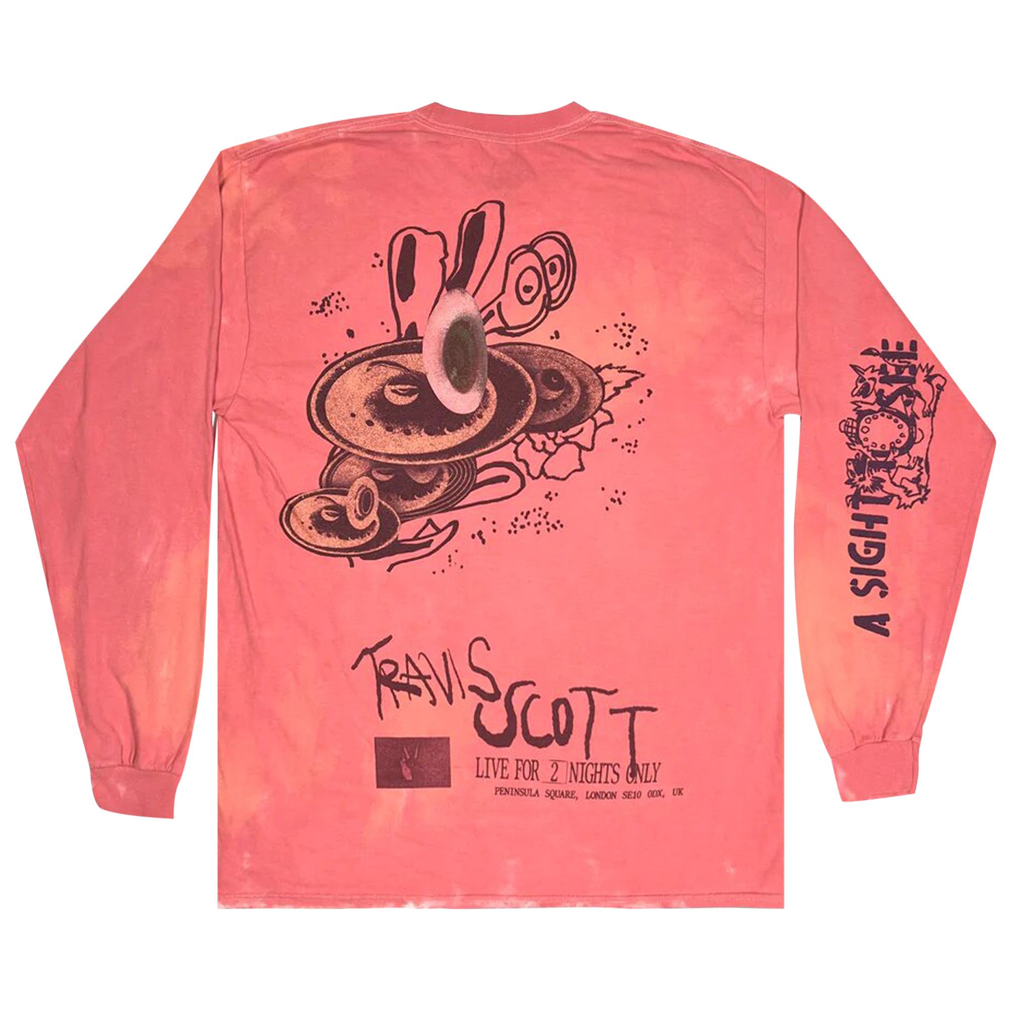 Buy Cactus Jack by Travis Scott O2 Live Long-Sleeve 'Pink Buy Cactus Jack by Travis Scott O2 Live Long-Sleeve 'Pink
