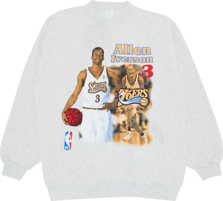 Vintage Allen Iverson Philadelphia 76ers Sweatshirt 'Grey'