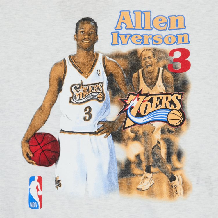 Vintage Allen Iverson Philadelphia 76ers Sweatshirt Grey