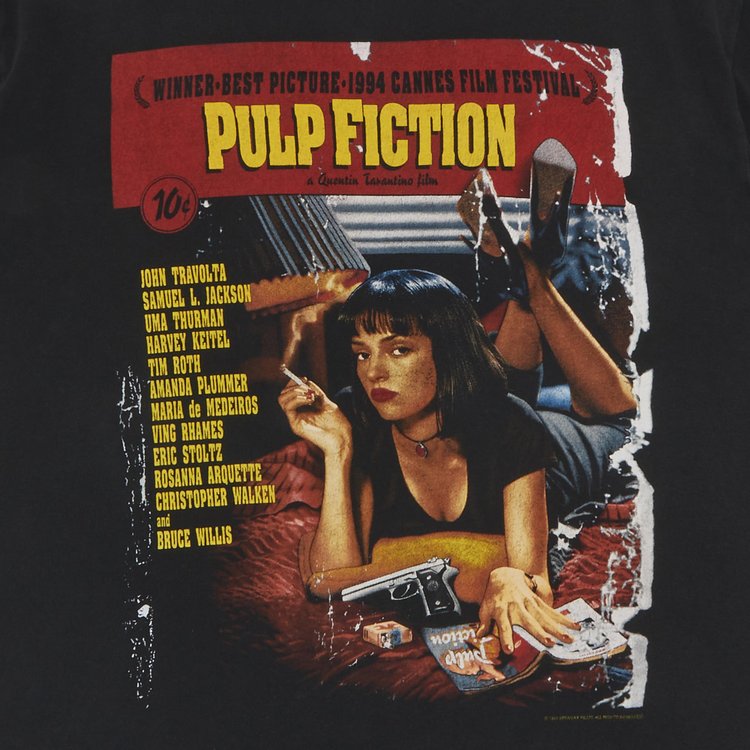 Vintage Pulp Fiction T Shirt Black