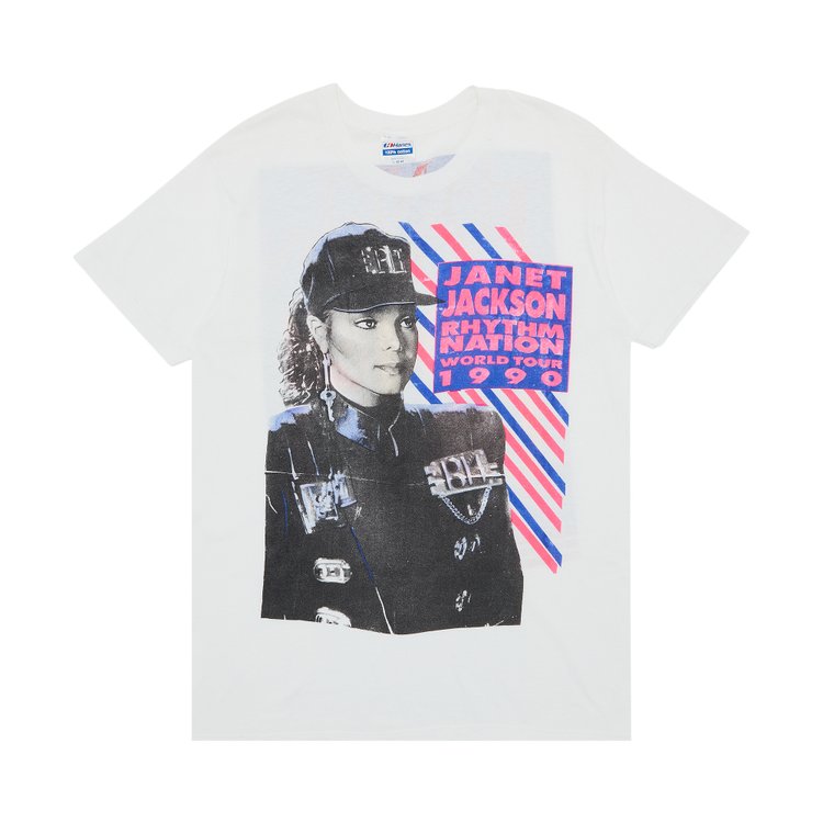 Vintage Janet Jackson Rhythm Nation World Tour T-Shirt 'White'