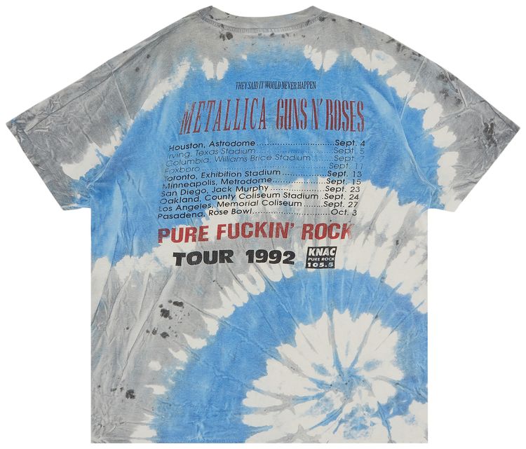 Vintage Metallica Guns N Roses T Shirt Blue
