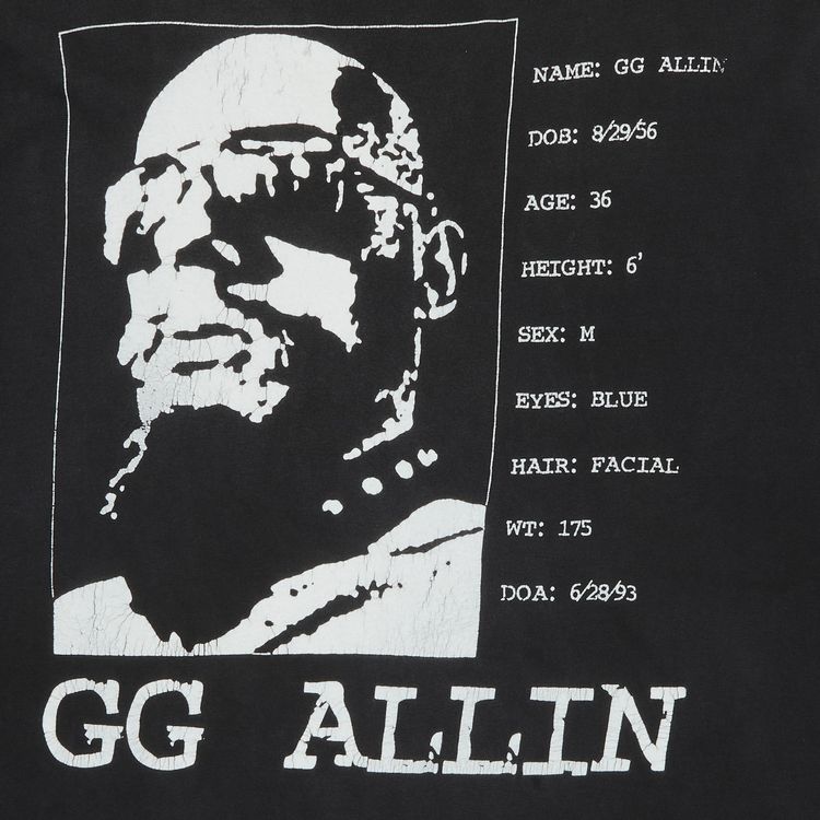 Vintage GG Allin DOA T Shirt Black
